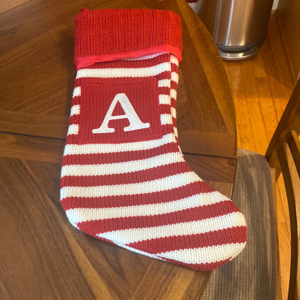 Stocking with A initial